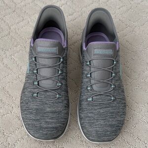Skechers Slip-ins Women's Gray and Lavender Sneakers size 8